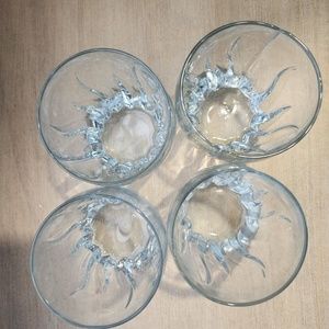 Crystal Glass Carved Cocktail Old Fashioned Tumblers